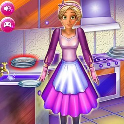 barbie games cleaning